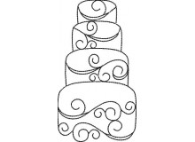 Stickdatei - Hochzeitstorte